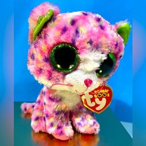 TY BEANIE BOOS NWT RETIRED SOPHIE LEOPARD CAT w/ATTACHED TAGS BIRTHDAY JAN 13